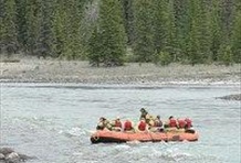 Paddle Rafting on the Athabasca River